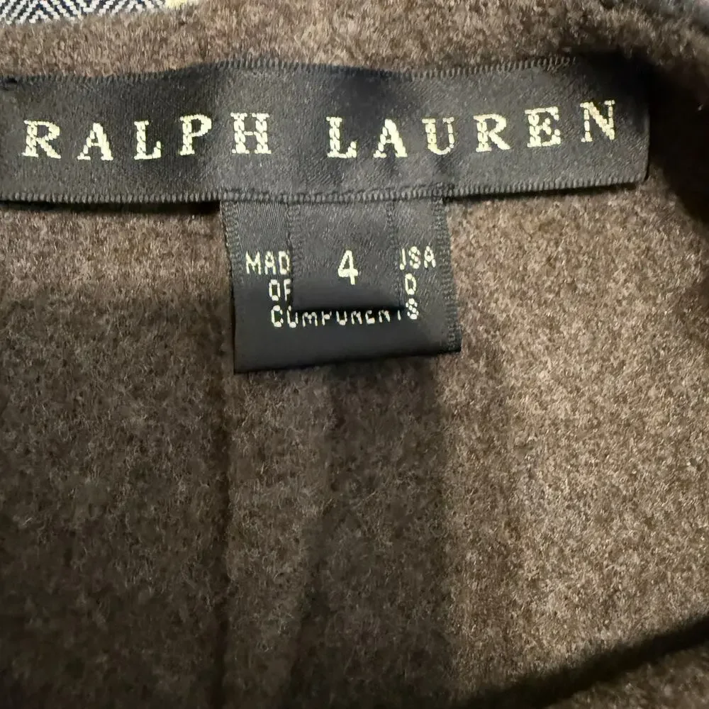 Women's Ralph Lauren Gray Wool and Silk Back Zip Pencil Skirt Size‎ 8 NEW